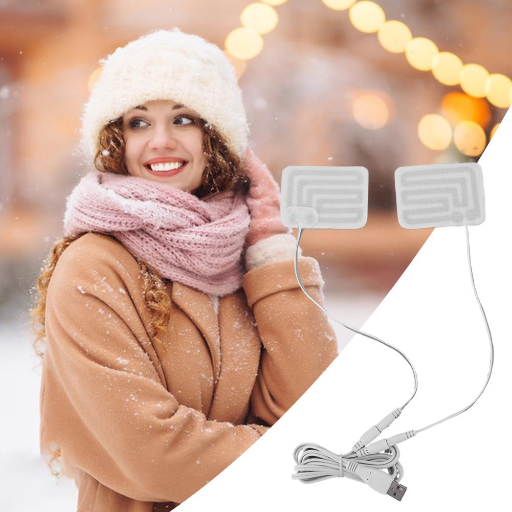 USB-Heizfolie Elektrische Heizmatte Faltbare Handschuhheizung Multifunktionale USB-Heizmatte Eins zu Zwei für Kleidung Handschuhe Schuhe