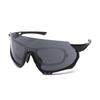 Custom Logo TR90 PC Sports Sunglasses UV400 Semi-Rimless Frame Mirrored Cycling Glasses Adjustable Nose Pads Waterproof