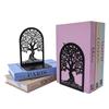 Tree Of Life Retro Decorative Bookends For Heavy Books Black Tree Metal Bookends Desk Organizer Library Stationery Accessories