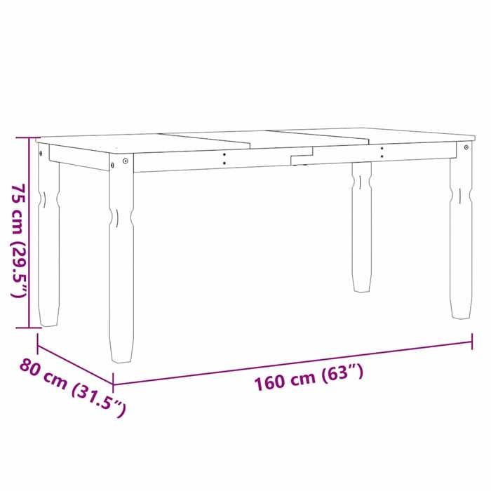 VidaXL Ensemble à manger Panama 5 pcs bois de pin massif, ensemble de table à manger, table et chaises de cuisine, ensemble 3345203
