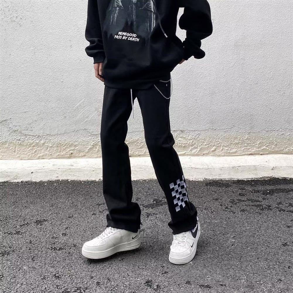 

Мужские винтажные джинсы, летние модные большие джинсы, мужские деловые джинсы, брюки в стиле хип-хоп, широкие брюки, тонкие джинсовые ткани