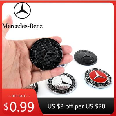 Car Sticker For Mercedes Benz Car Original Front Emblem Cover Decoration For Mercedes Benz W212 W108 W176 W204 W168 AMG W222 C30