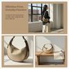 Fashion Soft Leather Crescent Crossbody Bags Casual Hobo Sling Shoulder Bag With Adjustable Strap Roomy For Daily Commute Travel