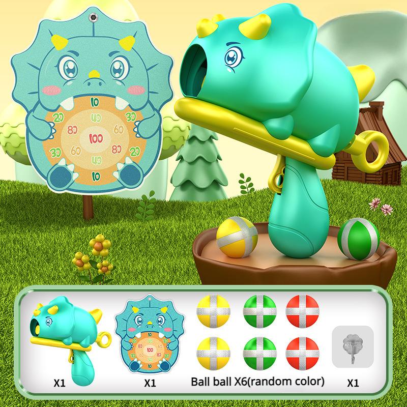 

Игрушки для стрельбы по динозаврам на открытом воздухе для детей, игры для семейных вечеринок для детей старше 3 лет, идеально подходят для детских подарков на день рождения на Хэллоуин 1 set зелёный