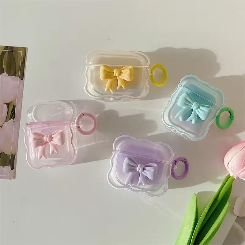 Gradient Bow Earphone Protective Cover for Apple AirPods Pro 1/2 Generation