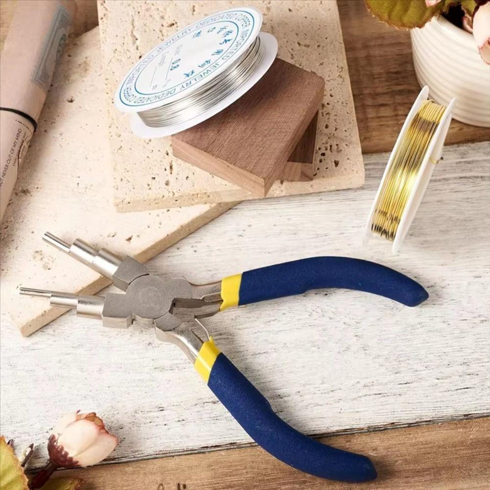 Coil Winding Tool Six-section Pliers Rustproof Round-nosed Pliers Bail Making Pliers  Jewelry