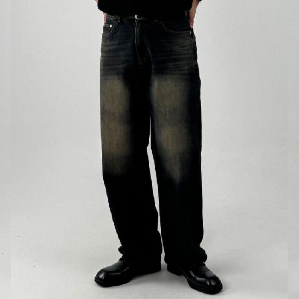 Onl Men Wide Denim Pants Black Denim