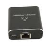 Gigabit Splitter 1000Mbps 1 in 2 Out RJ45 Port Aluminum Alloy Network Splitter for PC Laptop Router
