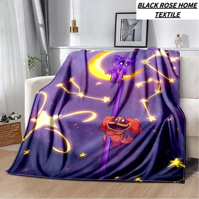 Fashion Art Print Cartoon Anime S-smiling critters Blanket Outdoor Car Travel Portable Camping Warm Cover Blanket Birthday Gift