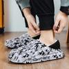 Herren Hausschuhe Winter Camouflage Wasserdichte Hausschuhe Indoor Baumwollschuhe Fell Slipper Lässige Plüschschuhe Dicke Sohlen Haus Schuhe