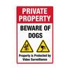 Pc Attention au Chien Panneaux Avertissement Interdiction d'Entrer Panneaux Métalliques Propriété Privée Chien sur les Lieux Panneau pour Jardin Décoration Extérieure x I