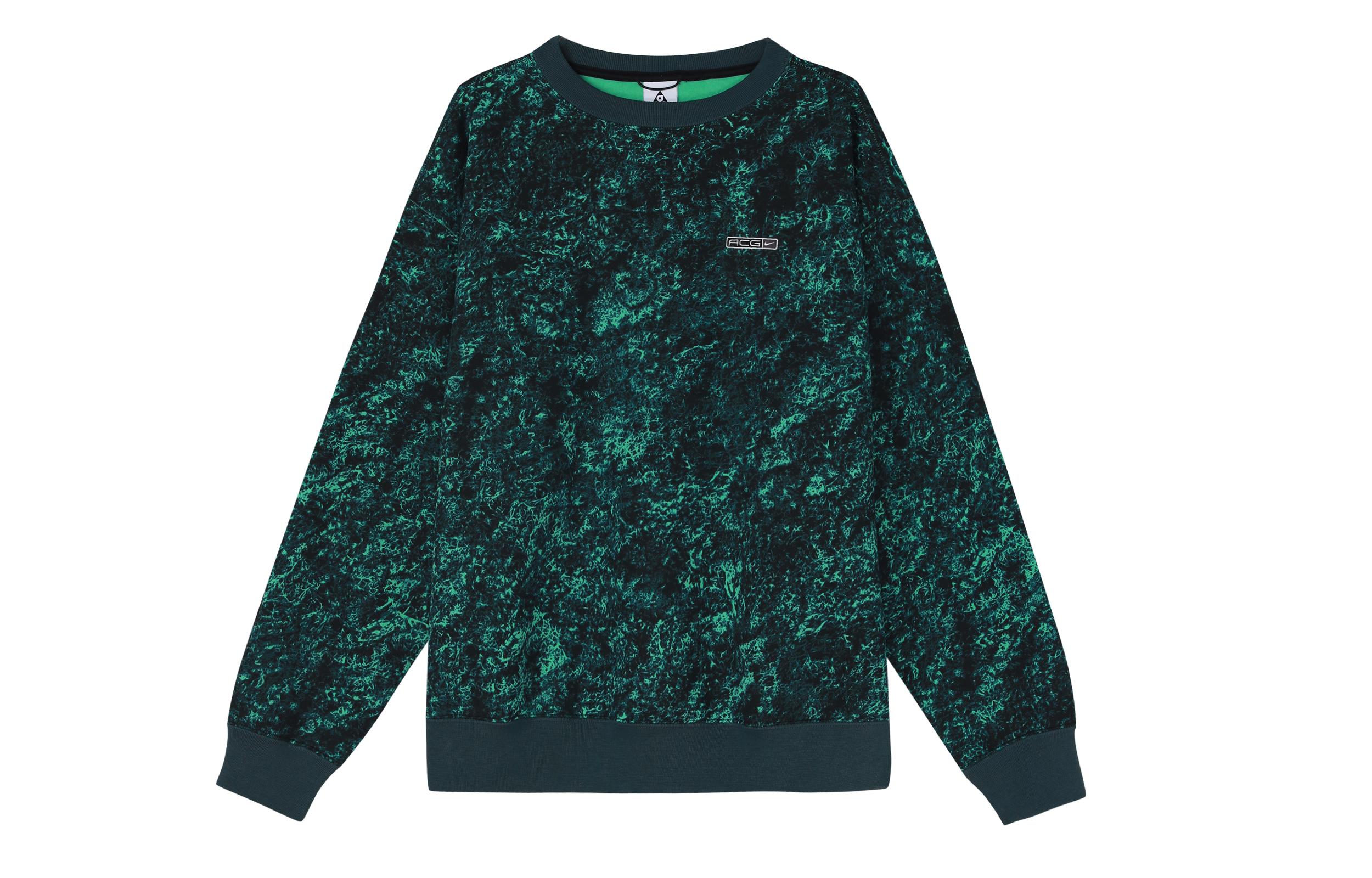 Nike ACG THERMA FIT Sweatshirts Unisex Spring Green Crew Neck Moderate Regular DV9101-363 M