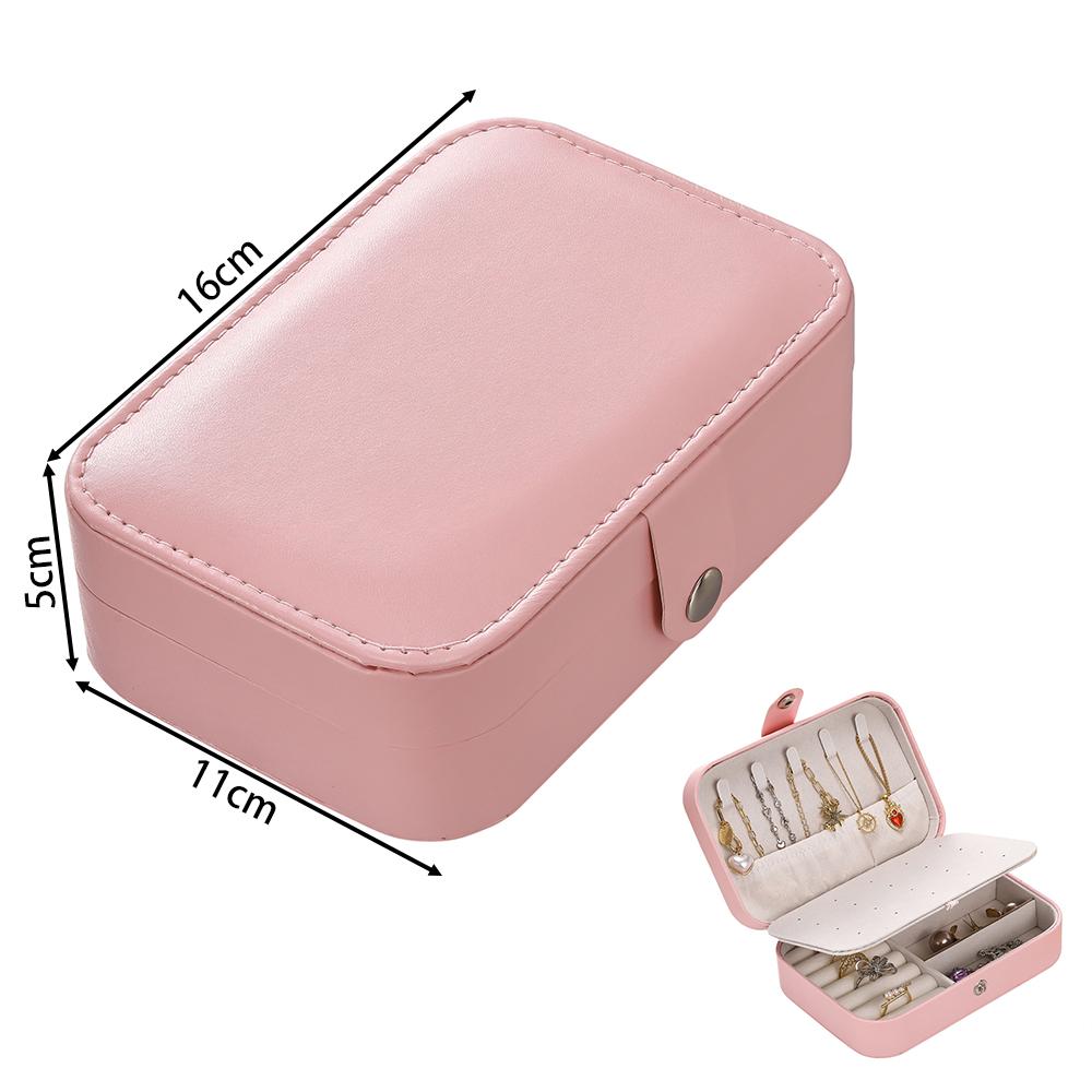 Double-Layer Jewelry Storage Box Portable Travel Jewelry Holder Organizer Storage Display Ring Necklace Earrings Bracelet Stand