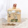 Spersonalizowana Skarbonka Zwierzę z Imieniem Skarbonki dla Dzieci Pudełko na Kolekcję Monet Drewniany Banknot Bank Dziecięce Urodziny Chrzciny Baby Shower Prezent