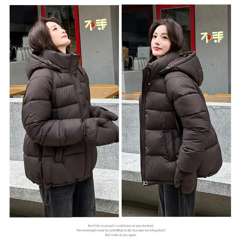 TIFICY Women's Fashion Casual Fall Winter Solid Color Print Long Sleeve Jackets & Coats Down Coats