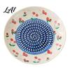 Kitchen Grater Tool Ceramic Garlic Plate Fruit Print Ginger Cheese Manual Grinder Vegetables Multi-function Mincer Dish for Onion Lemon,