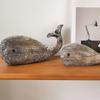 Whale Sculpture Rustics Wood Hand Carved Whale Figurines Whale Statues Table Ornament for Office Home Decorations