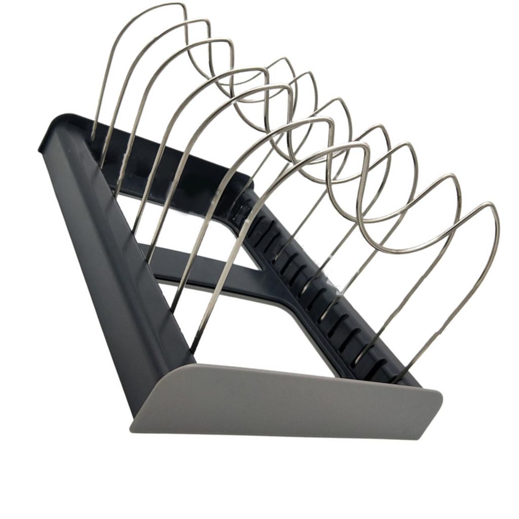 Kastrullockshållare Rack Expanderbart Kastrullockställ Justerbar Multifunktionell Kastrullocksorganisatör för Kök