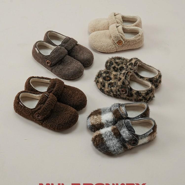 Niche Design Plaid Felt Beautiful Boken Shoes All-inclusive Women's Velvet Doudou Single Shoes Inner Height Increase Warm Fluffy Shoes