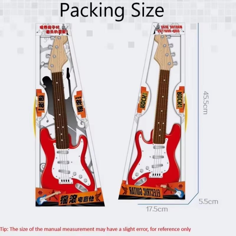 Children-size Electric Guitar Attracts Children Attention 4 String Guita Beginners' Level Guitar Puzzle and Musical Instruments