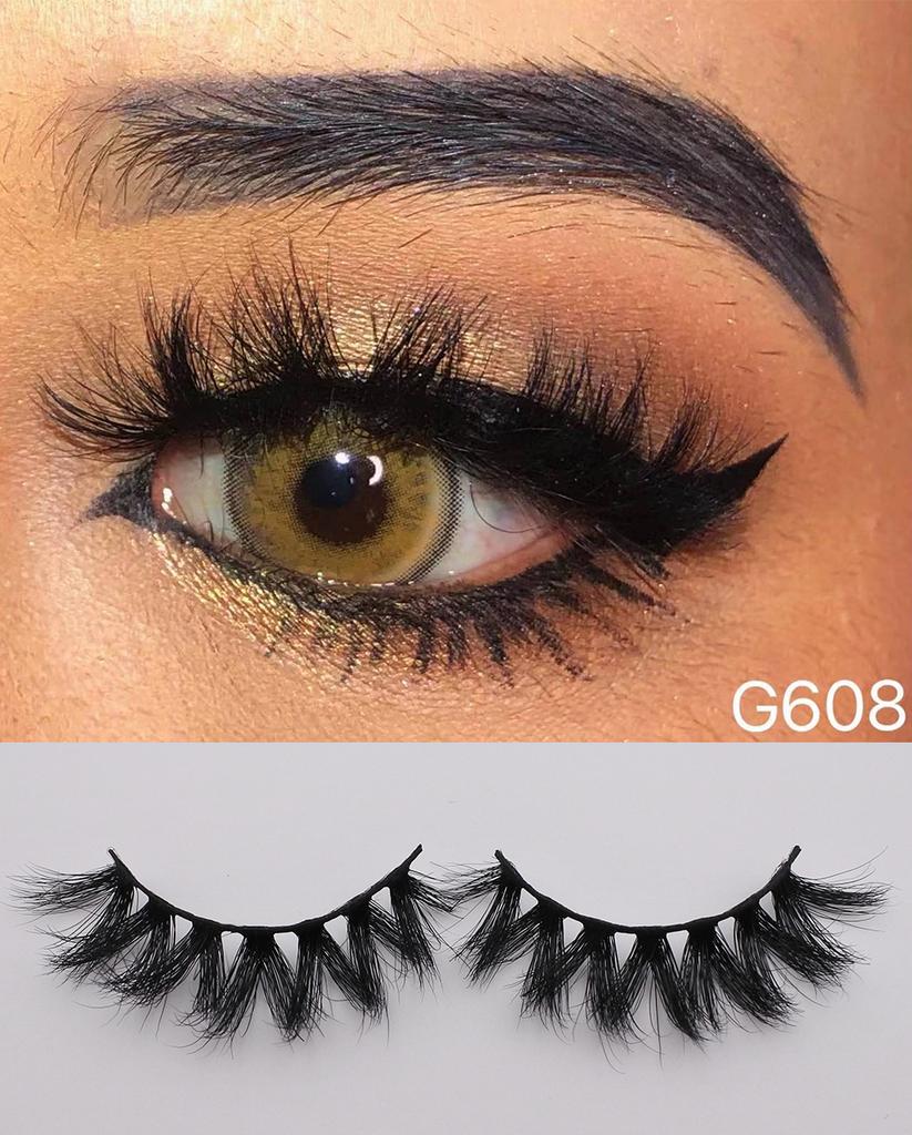 RED SIREN Nerz-Wimpern 1 Paar / Packung Handgefertigt Wiederverwendbar Flauschig Natürliche Wimpern 10mm-20mm 3D Nerz-Wimpern Make-up Nerz-Augenwimpern
