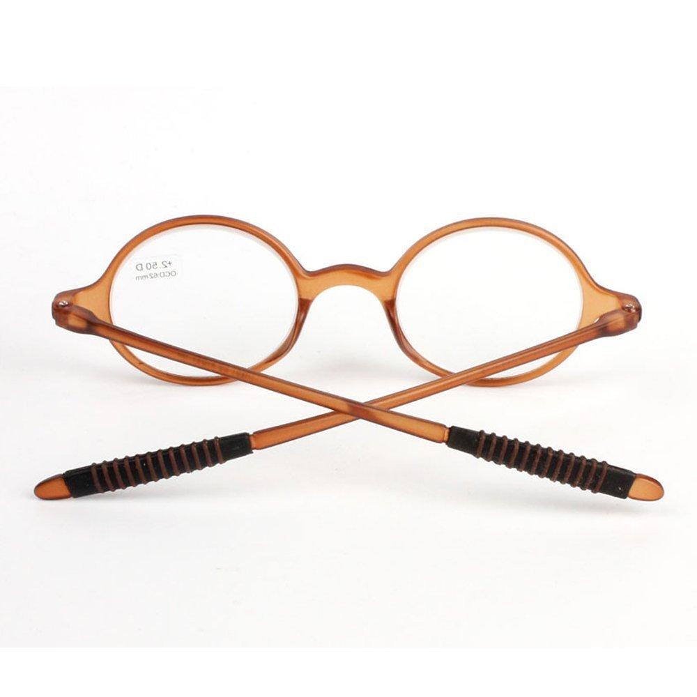 Retro Round Glasses Colors TR90 Reading Stylish Portable Reading Power Range To Set of 2 [Qi Song] (3 Available) Glasses, Glasses, "+1.0 +4.0" (+4.0,