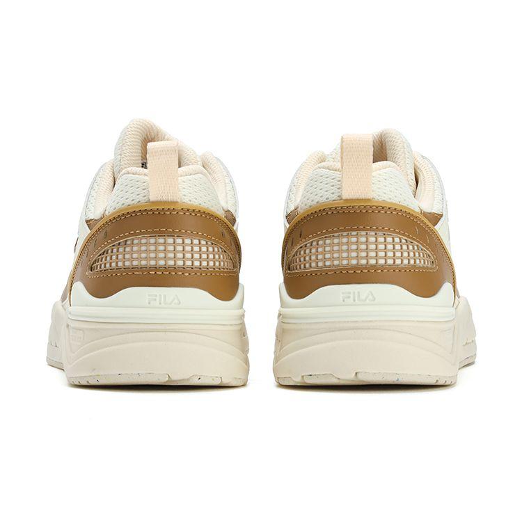 FILA Slam Fabric Synthetic Leather Low Top Sneakers Women Sneakers White Brown F12W321203FAC