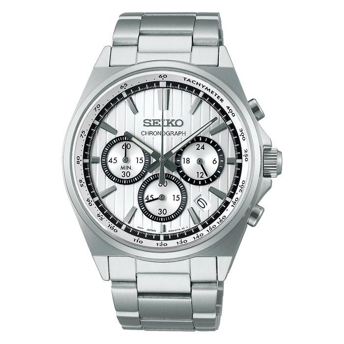 [Seiko Watch] SEIKO SELECTION SBTR031 S Series Men s Watch. Quartz movement with stopwatch, tachymeter, and date calendar. White dial,