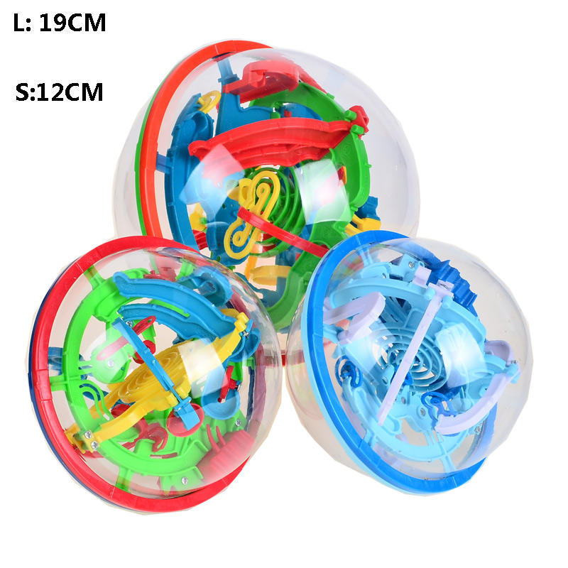 100 Steps Ball Small Size 3 D Labyrinth Magic Intellect Ball Cubes Marble Puzzle Brain Teaser Game
