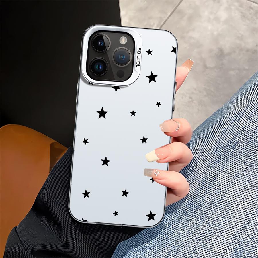 Phone Cover Case for iPhone 17 Pro Max 14 Plus 11 13 Air 12 Pro 16 15 Cute Simple Stars