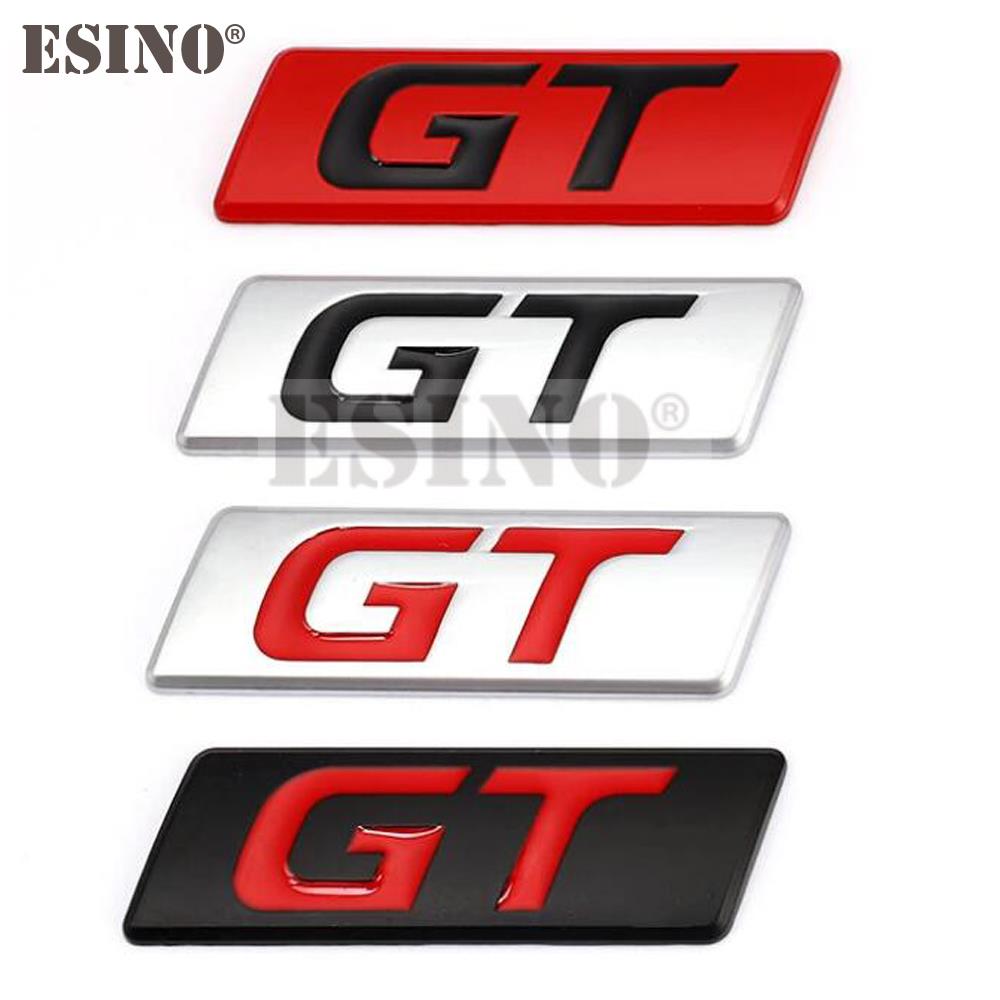 1Pc Car Styling GT 3D Metal Zinc Alloy Car Badge Body Fender Adhesive Emblem for KIA Forte Optima Picanto Stinger Sorento K5 KX5 KX7