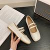 New Inner Height Increase Small Ballet Shoes Niche Round Head Shallow Mouth Gentle Double Breasted Soft Sole Mary Jane Single Shoes