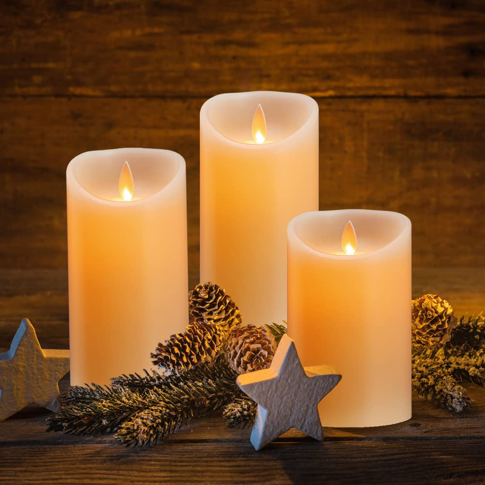 AnnTec LED Kerzenlicht, USB wiederaufladbar, mit Fernbedienung, flackerndes warmes Licht wie eine Flamme, flammenlos, perfekt für Weihnachten, Partys,