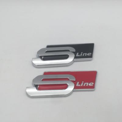 1pcs Metal for B Sline S Line Car Letter Emblem Side Fender Rear Tail Trunk Badge Sticker Decal Styling Auto Accessorie