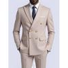 Fashion Men's Leisure Boutique Business Banquet Solid Color Wedding Double Breasted Slim Fit Suit Blazers Jacket