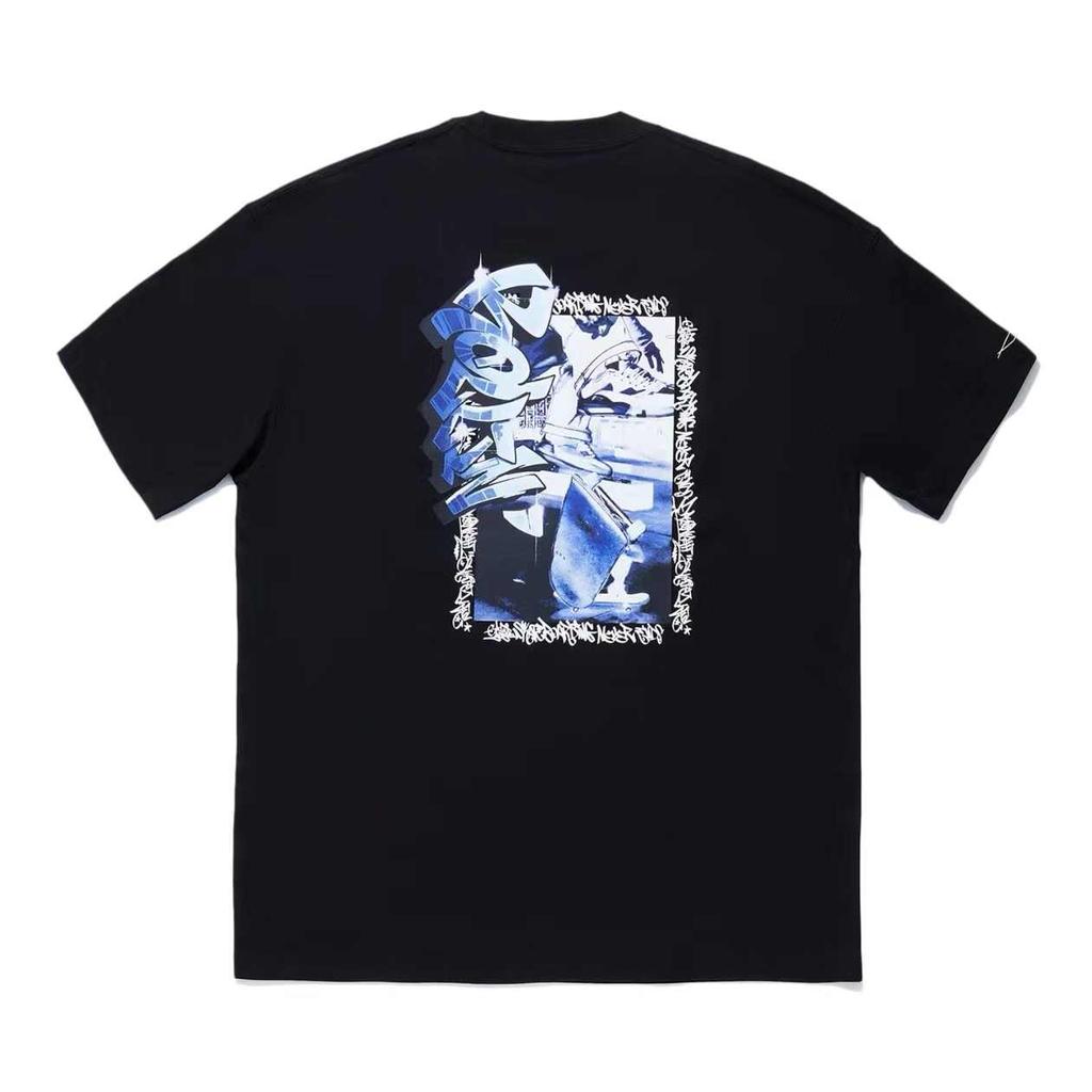 Li Ning Sports Life Collection T Shirt Unisex Black AHSU273-2-