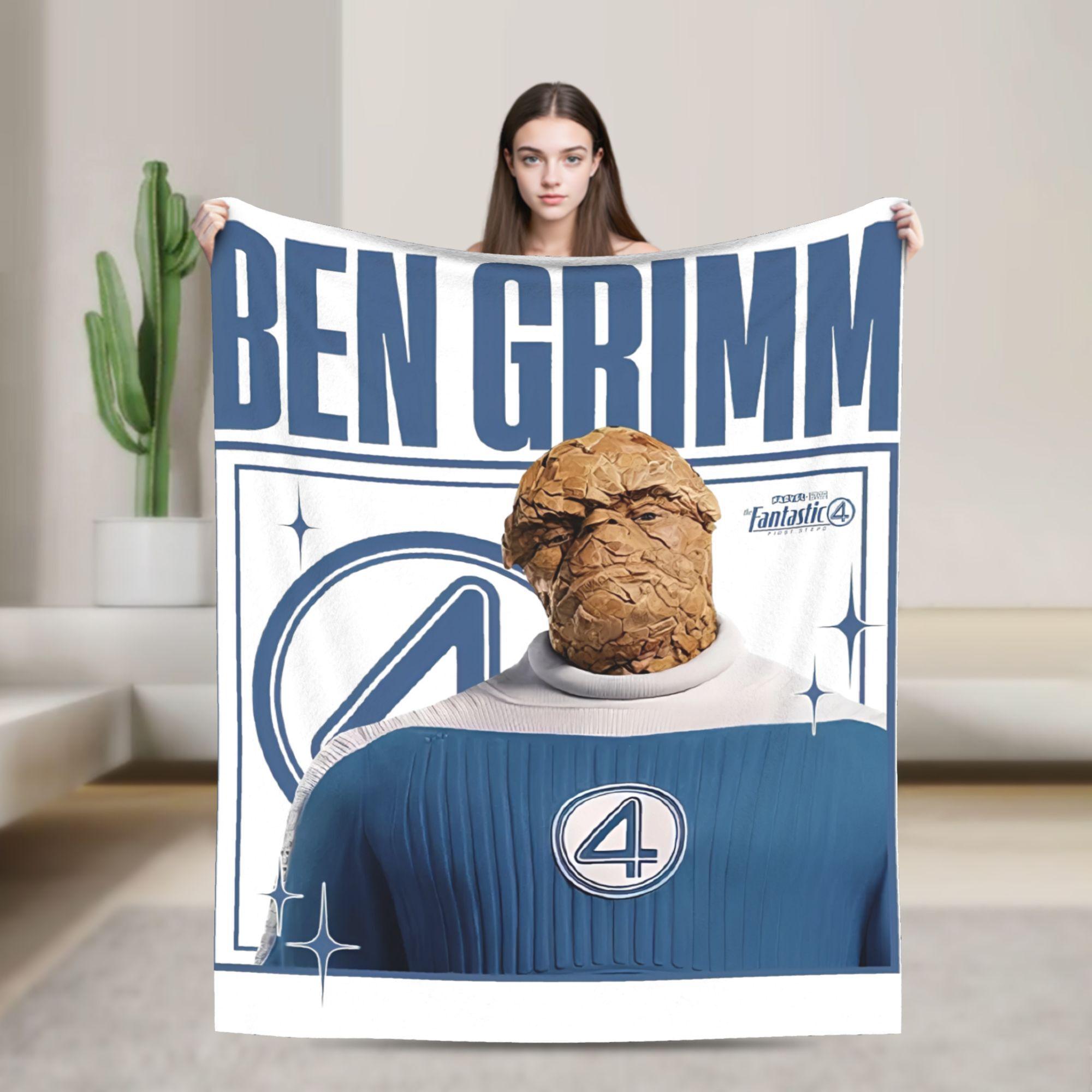 

Fantastic Four First Steps Johnny Storm Blanket Velvet Print Breathable Ultra-Soft Throw Blankets for Sofa Bedspread Quilt 30x40in