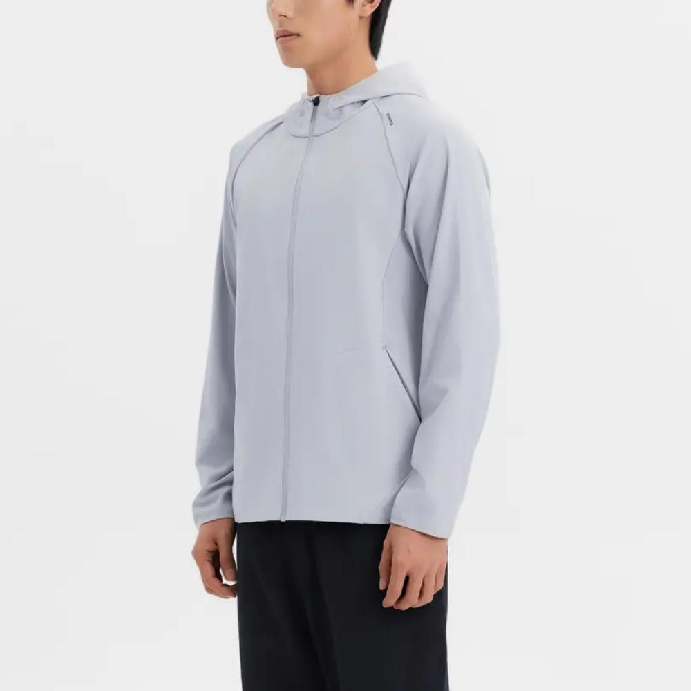 DECATHLON DOMYOS Minimalist Solid Color Comfortable Breathable Fitness Training Hooded Jackets Coats Men's Pearlescent Gray