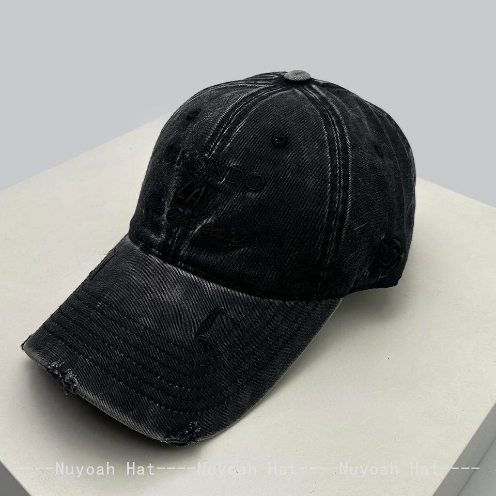 And Women Broken Style Embroidered Letter Prints Baseball Caps Bandhnu Sun Protection Street Style All-Match Distressed Peaked Hats Trendy Ins