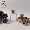 50ml Portable Minimalist Square Glass Perfume Bottle with Sprayer