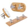 Bamboo Clothes Hook Towel Keys Adhesive Hook Stainless Steel Rustproof Coat Towel Holder Kitchen Bathroom Decorative Hanger