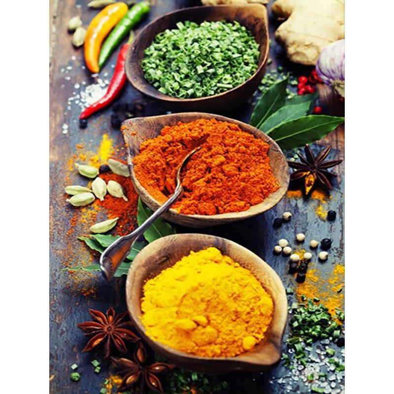 5D DIY Diamant Malerei Gewürze voller Runde Bohrer Gewürz Diamant Stickerei Landschaft Kreuzstich Mosaik Home Decor Geschenk