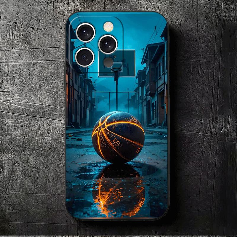 Basketball Basket Sports Soft Phone Case for iPhone 16 16E 17 Air 15 Pro Max 14 Plus 13 Mini 11 12 7 Black Cover Back Shell