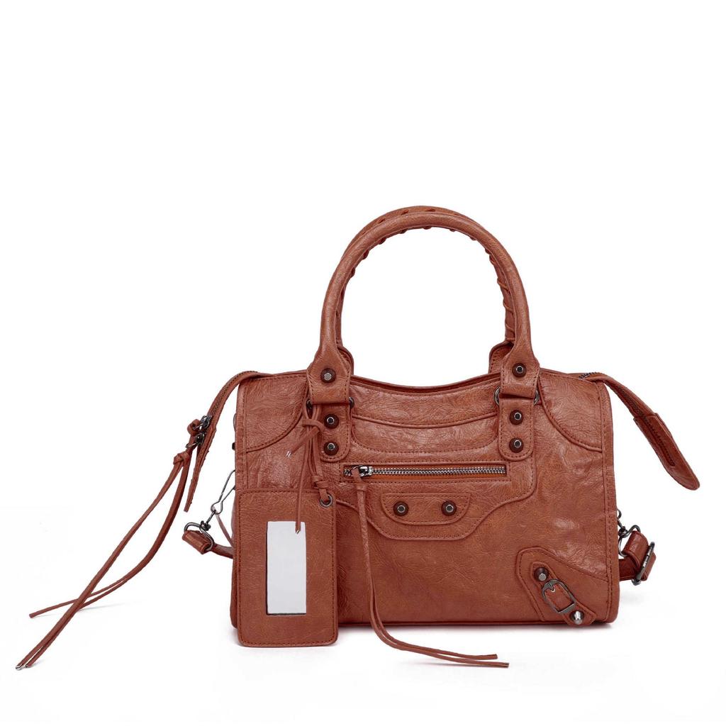Women's Mini Crossbody Tassel Bag - Medium/Small Size, Motorcycle Style