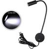 3W LED Bedside Reading Light Flexible Gooseneck Book Lamp Wall Mount Headboard Spotlight with Plug and On/off Switch for Working, Study, Art Display