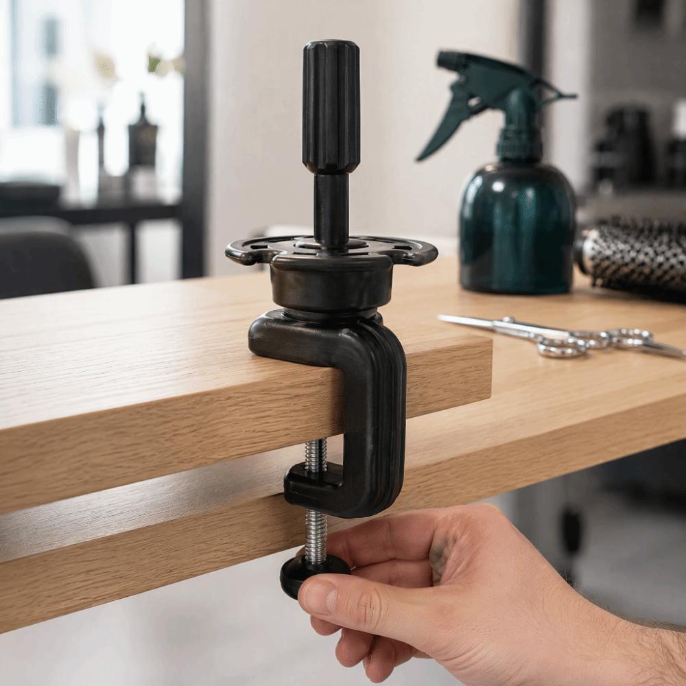 Black Hairdressing Mannequin Holder Cosmetology Mannequin Bracket Professional Settings