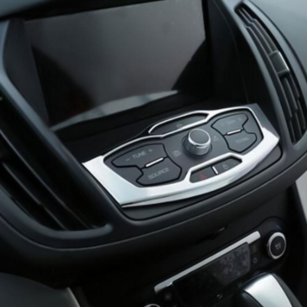 Car Console Navigation Control Panel Trim Cover for Ford Kuga / Escape 2013 2014 2015 Interior Decor Frame Sticker Accessories