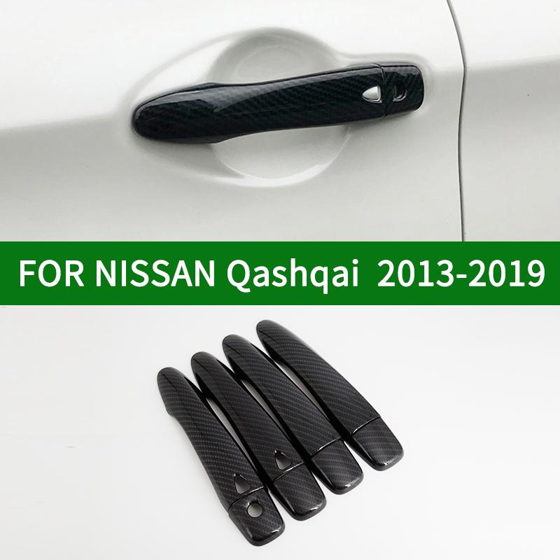 

Для NISSAN Qashqai 2013-крышка дверной ручки автомобиля, накладка из углеродного волокна 2014 2015 2016 2017
