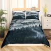Erosebridal Mermaid Tail Comforter Cover,Kids Fish Scales Duvet Cover Twin,Girly Shell Starfish Bedding Set Ocean Life Sea Animal Bed Sets P