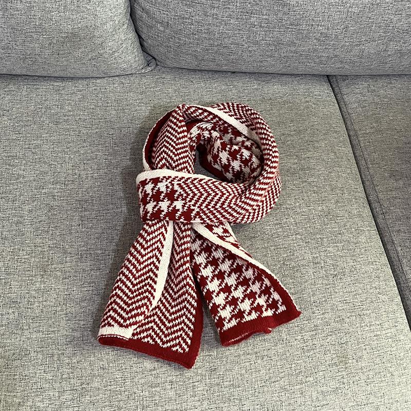

Christmas gift red deer scarf female versatile autumn winter warm lengthened student cute skin-friendly scarf average size